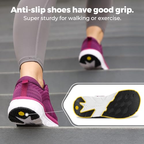 FitVille Wide Toe Box Shoes Women Comfortable Non Slip Wide Walking Shoes Women Swollen Feet Lightweight