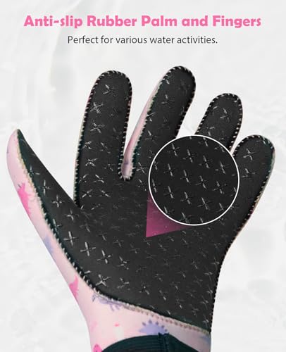 XUKER Kids 3mm Neoprene Wetsuit Gloves - Thermal Warmth for Diving, Scuba, Snorkeling, Kayaking & Swimming - Youth Water S...