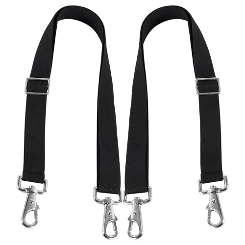 Horse Blanket Sheet Leg Straps, Replacement Stretchy Belly Strap with Double Swivel Snaps, Adjustable Length from 24 to 42...