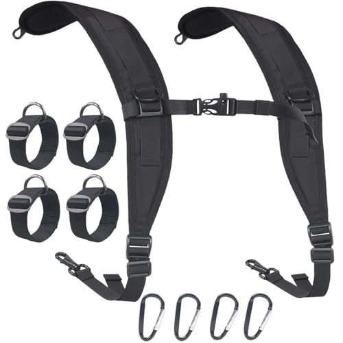 XTACER Multi-Purpose Adjustable Backpack Straps, Padded Shoulder Strap Replacement with Heavy Metal Hooks