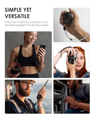 Avorast Hand Wrist Strap Lanyard, 6 Pack Adjustable Colorful Nylon Hand Wrist Straps for GoPro, Camera, Keys, Keychain, Ph...