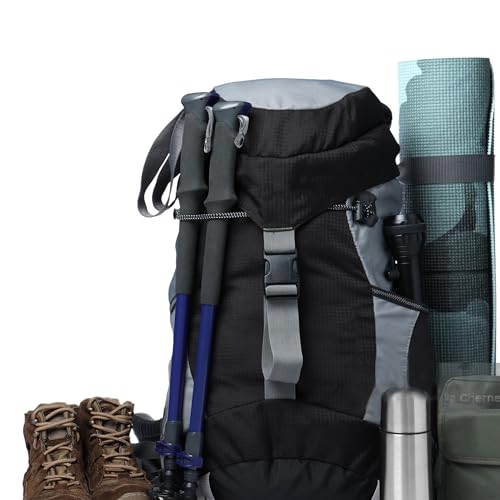 4pcs Climbing Stick Holder, Hiking Trekking Pole Backpack Bungee Straps, Adjustable Elastic Cord Ropes Lanyard Fixing Buck...