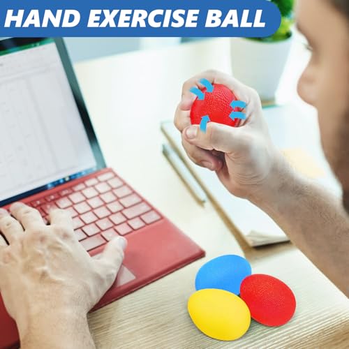roygra Grip Strength Trainer (8 Pack), Forearm Strengthener, Stress Balls for Adults, Hand Strengthening Devices, Wrist Fi...