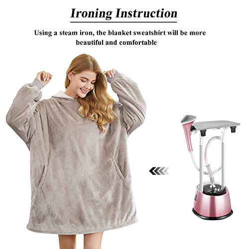 Felicigeely Blanket Hoodie Wearable Blanket Sweatshirt Oversized Hooded Blanket Sweater Gift for Women
