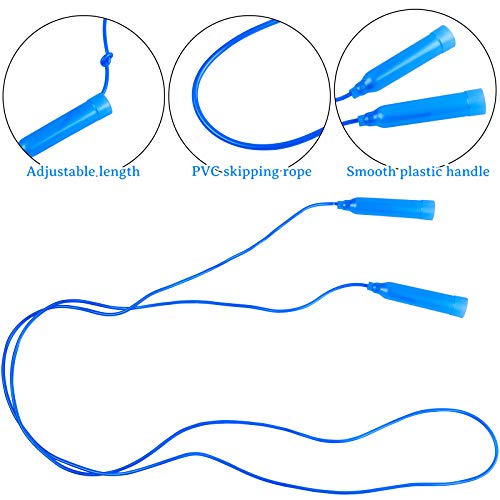 Elcoho 15 Pack Colorful Kids Jump Rope Set Adjustable Plastic Kids Jump Rope Skipping Rope Outdoor Jump Ropes Great Party ...