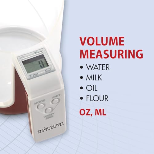 SmartHeart Digital Kitchen Measuring Cup Scale | Accurate Measurements with Cup Or Scale Platform | Unit Conversion Grams,...