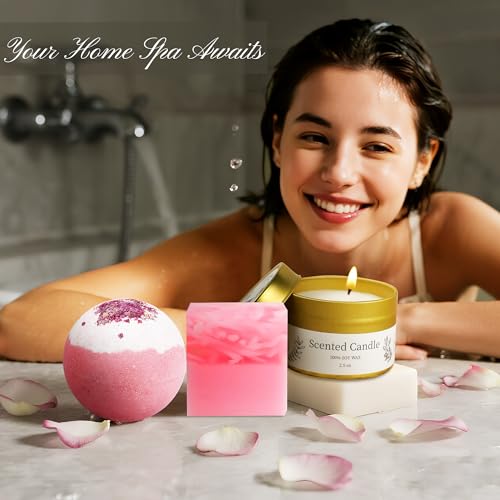 Get Well Soon Gift Baskets for Women - 12pcs Care Package with Cozy Blanket, Scented Candle, Tumbler | Thinking of You, Su...