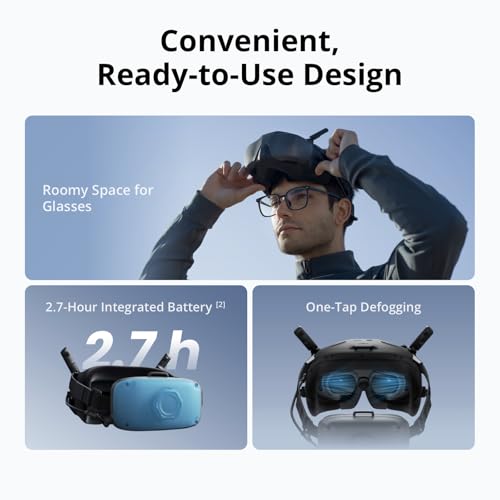 DJI Goggles N3, FPV Goggles with 1080p Ultra-Wide Screen, Immersive Flight Experience, FPV Drone Goggles, Wireless Streami...