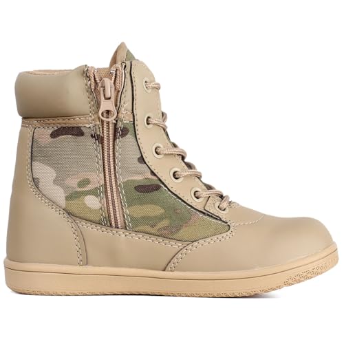 zpllsbratos Boys Girls Outdoor Ankle Hiking Boots Trekking Walking Shoes Military Work Combat Jungle Boots