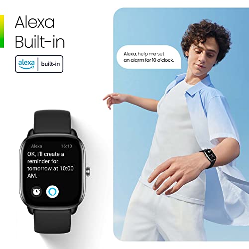 Amazfit GTS 4 Mini Smart Watch Unisex, Alexa GPS, Fitness Tracker w/ 120+ Sport Modes, 15-Day Battery Life, Heart Rate Blo...