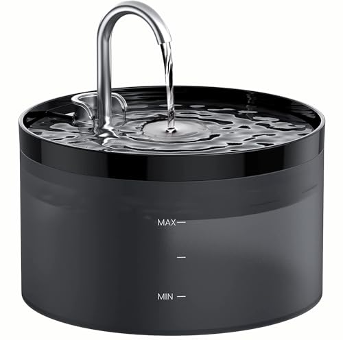 Cat Water Fountain: Dog Bowl Fountains - Automatic Pet Dispenser - Dogs Drinking Waterer Bowls Indoor - Auto Watering Dish...