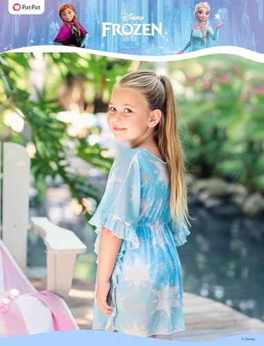 Disney Princess Frozen Elsa Stitch Minnie Toddler Girls Swim Cover Up for Swimwear Swimsuit Elastic Bathing suit 4-7 Year