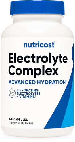 Nutricost Electrolyte Complex Advanced Hydration (120 Capsules) - 8 Hydrating Electrolytes & Vitamins, Gluten Free, Non-GM...