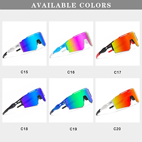 IKTOD Sports Polarized Sunglasses UV Protection for Youth, Men & Women, Ideal for Cycling Running Baseball Skiing & Softball