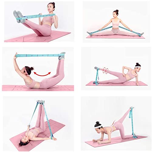 Elastic Stretching Strap with 11 Loops, Multi-Loop Yoga Stretching Strap Elastic Exercise Band, Improve Flexibility Arm Le...