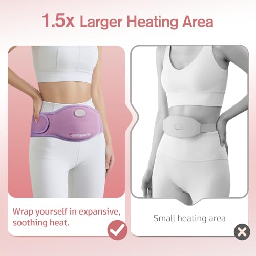 Comfytemp Portable Belly and Back Heating Pad for Period, FSA Eligible HSA Cordless Dual-Zone Menstrual Heating Pad Wearab...