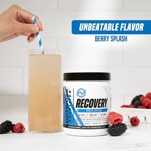 Outwork Nutrition Post Workout Recovery Powder - Creatine Monohydrate, KSM-66 Ashwagandha & Tart Cherry - Speeds Recovery,...