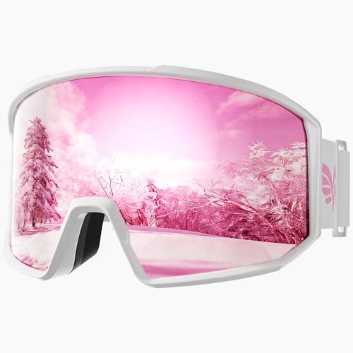 AzureWings Ski Goggles,Snowboard Goggles for Men Women Adults Youth,Over Glasses OTG/100% UV Protection/Anti-fog/Wide Vision