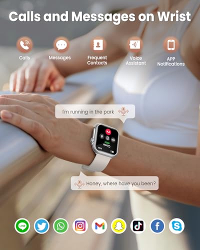 1.83" HD Smart Watch, 30 Days Battery Life, Sleep/Heart Rate/SpO2/Blood Pressure Monitor, Calls/Messages/Notifications, 5A...