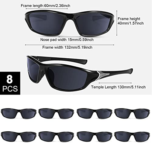 Cindeer 8 Pairs Polarized Sunglasses for Men and Women Sun Glasses with UV Protection Sport Sunglasses for Outdoor Activities