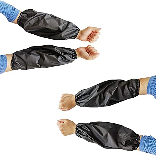 TonLing Waterproof Arm Sleeves Covers, PVC Arm Protector, Oilproof Oversleeves Protection, Forearm Protector for Cleaning ...
