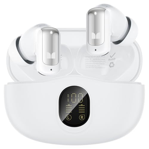 Monster N-Lite 217 Wireless Earbuds, Immersive Stereo Sound, Bluetooth 6.0 in-Ear Headphones, Built-in Smart Noise Cancell...