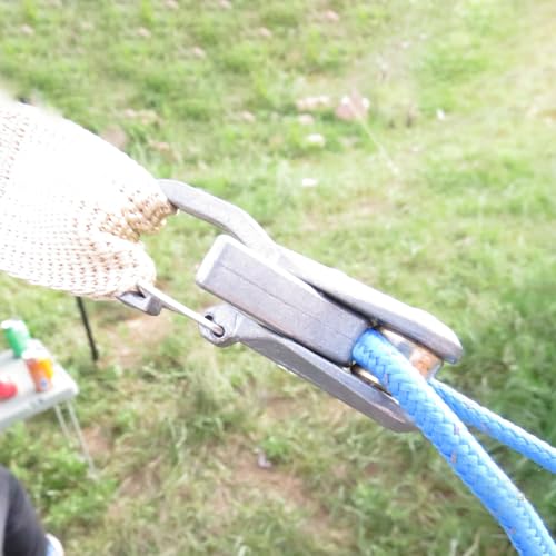 Pinenalo Rope with Roller Tensioner for Easy and Secure Tying, 6-Pack Paracord Adjusters, Camping and Boating Tie-Down Too...