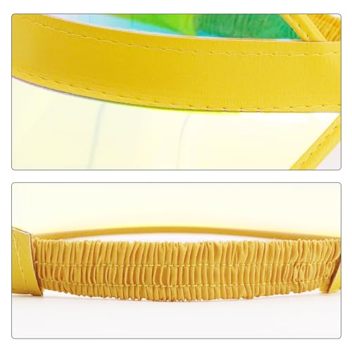 Surkat Plastics Clear Sun Visors UV Protection Hat Cap Headwear Sunhat for Golf Tennis Beach Cycle
