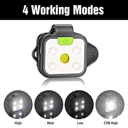 HOKOILN Outdoor Night Running Lights, 2Pack LED Running Lights for Runners with Rechargeable Battery for Camping, Hiking, ...