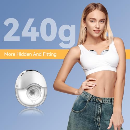 Hands Free Breast Pump Wearable MY-375 - Strong Suction, Low Noise, Wearable Breastfeeding Pump with 4 Mode &12 Levels, Po...