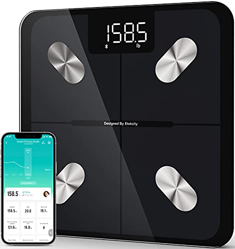 Etekcity Smart Scale for Body Weight Body Analyzer Machine and Food Kitchen Scale 304 Stainless Steel