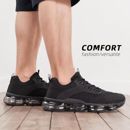 Mens Running Shoes Air Low Top Comfort Walking Lace Up Sneakers Breathable Fashion Tennis Sport Gym Fitness Cross Trainers