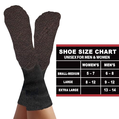 35° BELOW Thermal Insulated 1 or 3 Pk Socks for Men and Women, Designed with Soft Aluminized Loops to Keep Feet Warm and Cozy
