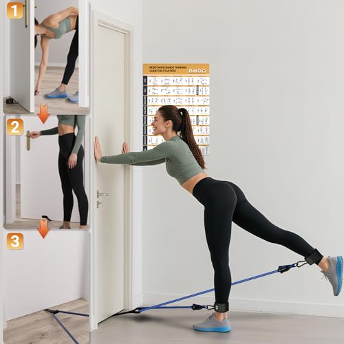 Readaeer Resistance Bands, Exercise Bands for Working Out, Work Out Bands with Handles for Men and Women for Indoor and Ou...