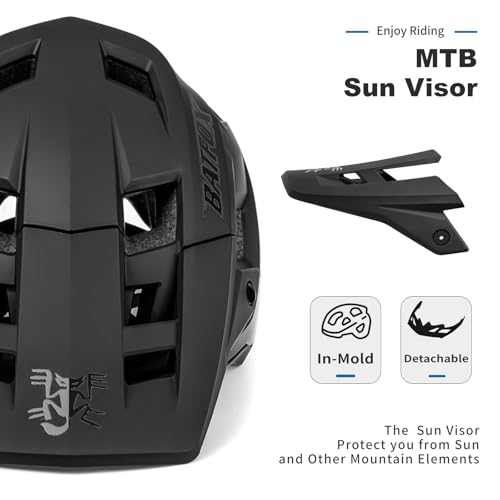 BATFOX Bike Helmet,Mountain Bike Helmet Helmets for Men Women Adults Youth