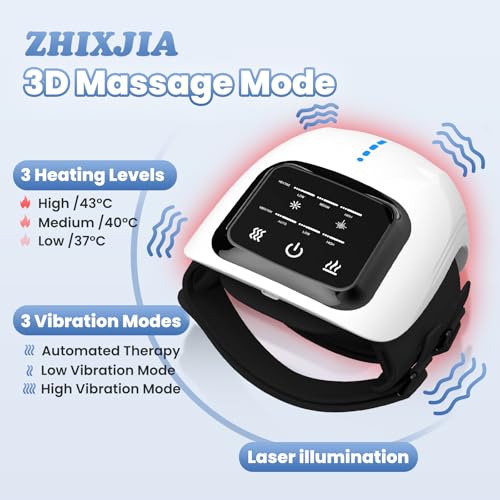 Knee Massager Smart with Heat, Red Light and Massage Therapy, 3 Vibration Modes and 3 Heating Levels, 2026 Updated Editio...