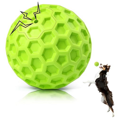 DISSKNIC Interactive Squeaky Dog Balls, Dog Toys for Aggressive Chewers Large Breed for Relieving Anxiety, Dogs Chew Toys ...