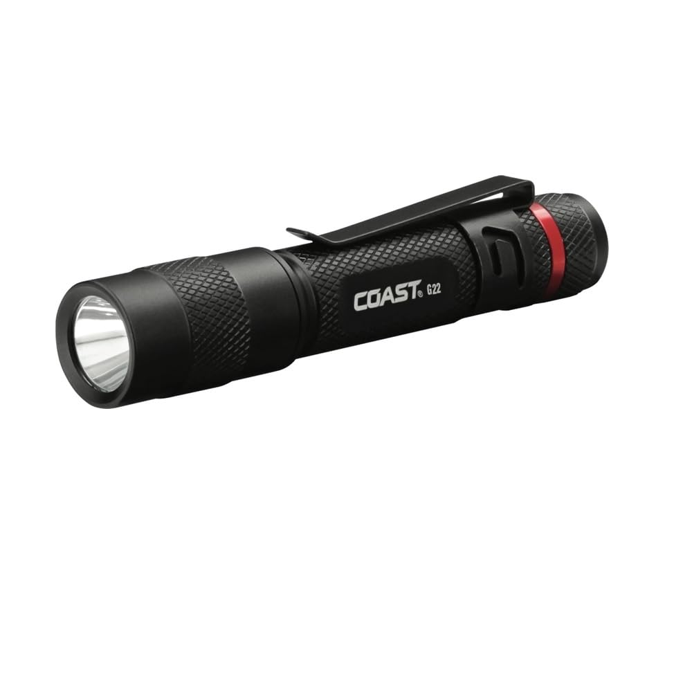 Coast G22 Led Flashlight, 100 Lumens, Black, One Size, Model Ctt30142, Plastic Material, Aaa Battery