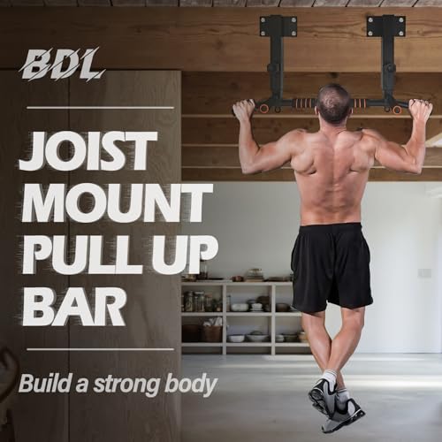 BDL Wall Mounted Pull Up Bar Chin Up bar Multifunctional Dip Station for Indoor Home Gym Workout, Power Tower Set Training...