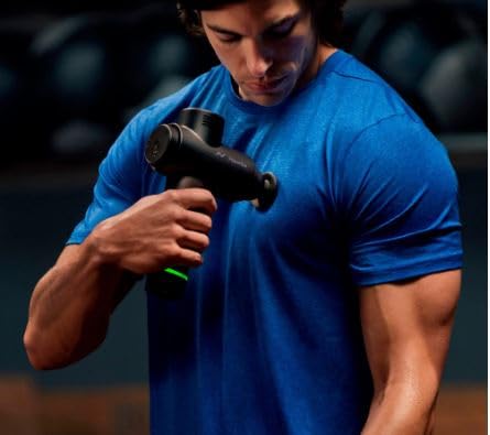 Hyperice Hypervolt 2 Black - Featuring Quiet Glide Technology - Handheld Percussion Massage Gun | 3 Speeds, 5 Interchangea...