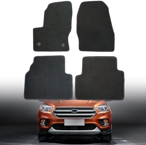 GXARTS Car Floor Mats Carpet Full Set Fit for Ford Escape 2013 2014 2015 2016 2017 2018 2019 |All-Weather, Velour, Black |...