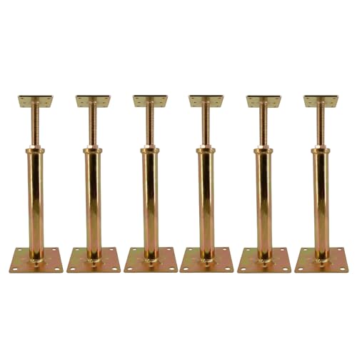 ASTAMOTOR 6 PCS House Floor Jacks Post Pole for Leveling, 11" - 16" Height Range, 6 ton Min and Max Height Capacity, Galva...