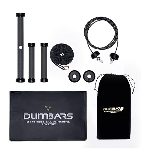 Dumbbars Modular Fitness Bar – 6-in-1 Portable Home Gym System for Clubbell, Mace, Forearm Training, Jump Rope, Dumbbell &...