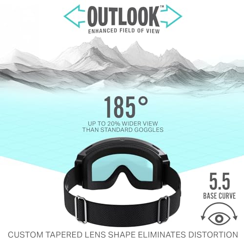 Wildhorn Maxfield Pro Photochromic Ski Goggles for Men & Women – Fenom Lens, 185° Wide View, 3X Anti-Fog, Anti-Scratch