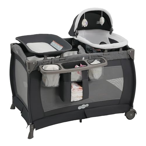 Pamo Babe Pack and Play 4 in 1 Playard Portable Playard Foldable Playpen for Baby and Toddler Portable Crib Mattress Diape...