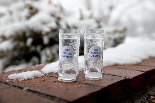 Ski House Games Ski Boot Shot Glasses, Set of 2,Shotski, Stocking Stuffer, Novelty Drinkware, 2 oz, Alpine Design, Ski tri...