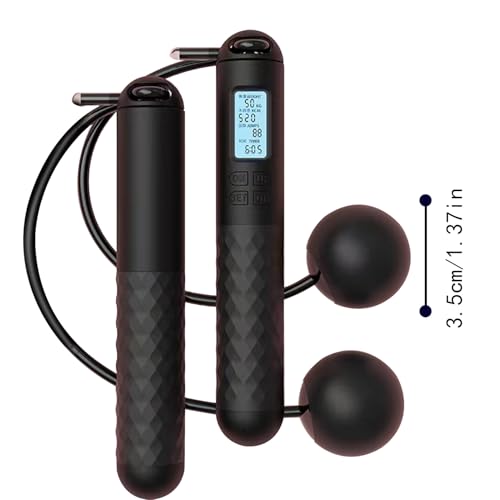 Skipping Ropes Without Rope Fitness Training Digital Counting Rope Heavy Jump Ball for Women Suitable for Women Outdoor Tr...