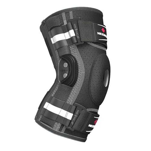 NEENCA Professional Knee Brace for Knee Pain, Hinged Knee Support with Removable Dual Side Stabilizers, Strong Stability f...