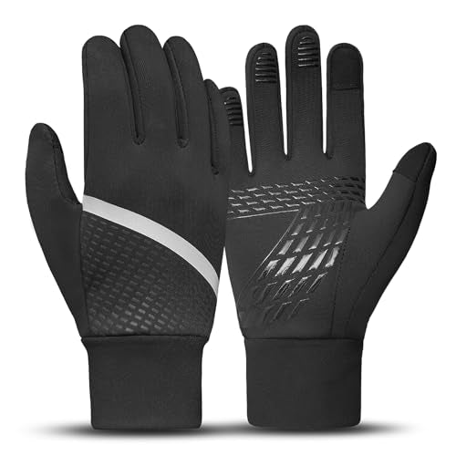Rioomui Warm Kids Winter Gloves - Anti-Slip Gloves for Cold Weather with Touchscreen & Reflective Stripes - for Outdoor Hi...