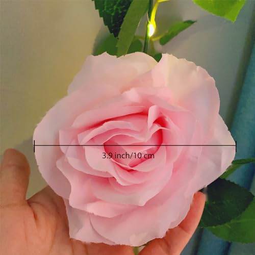 Fielegen 6.56 Feet Artificial Flower String Lights Battery Operated Fake Rose Vine Floral Garland with 20 LED Fairy Light...